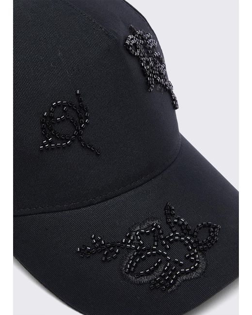 Liu Jo Black Bestickte Baseballkappe