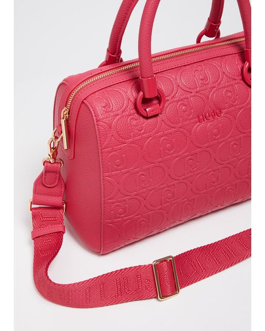 Liu Jo Borsa A Mano Media Con Logo di Liu Jo in Pink