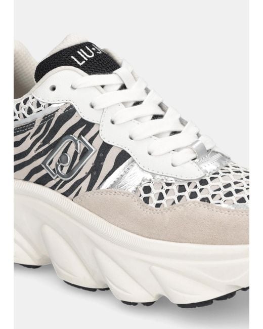 Liu Jo Chuncky Sneakers Animalier di Liu Jo in White