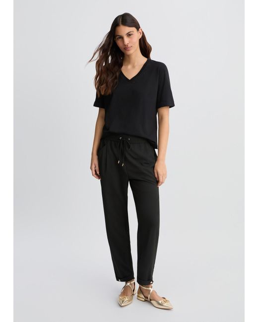 Liu Jo T-shirt Con Logo E Strass di Liu Jo in Black
