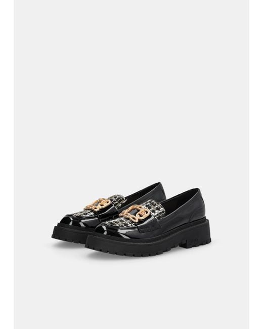 Liu Jo White Liu Jo Loafer Mit Bouclé-Einsatz