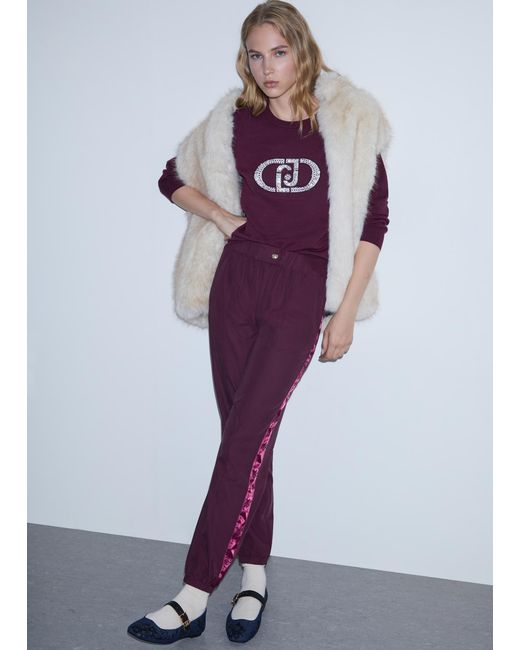 Pull Avec Logo Monogramme Liu Jo en coloris Red