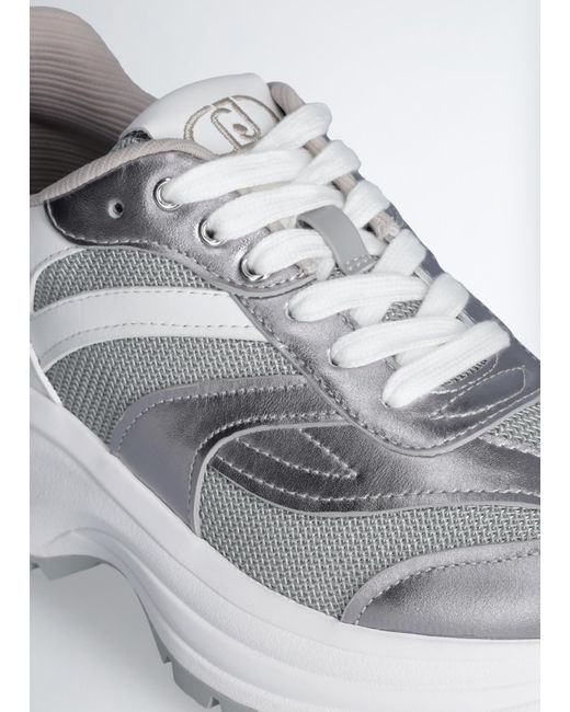 Liu Jo Sneakers In Pelle E Brighty Mesh di Liu Jo in Blue