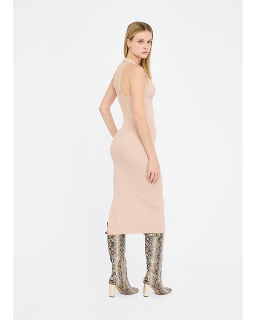 Liu Jo Robe Longue En Maille Liu Jo en coloris White