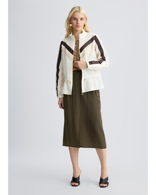 Liu Jo White Liu Jo Jacke Aus Baumwolle Mit Stickereien