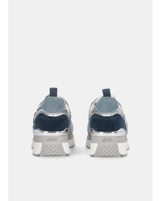 Liu Jo Sneakers À Plateforme Effet Lamé Liu Jo en coloris Blue