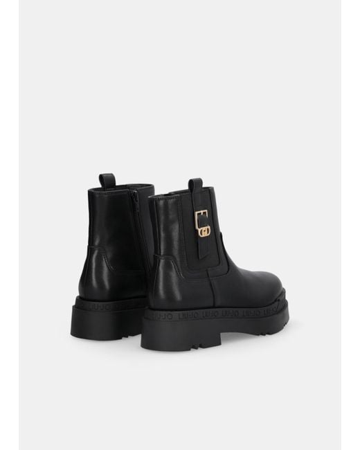 Liu Jo Bottines À Plateforme En Cuir Liu Jo en coloris Black