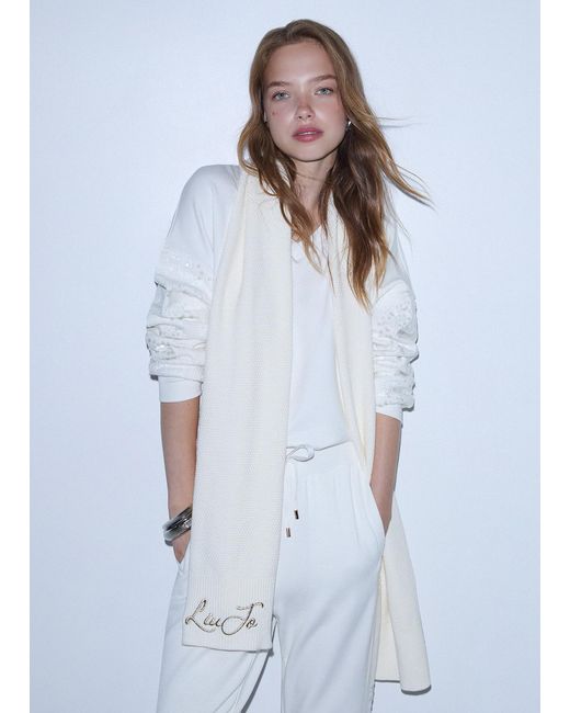 Sciarpa Con Logo di Liu Jo in White