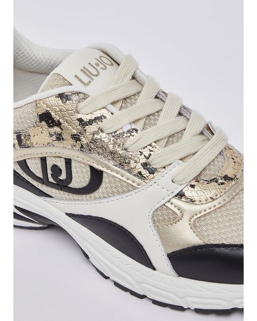 Liu Jo White Sneakers Im Python-Look