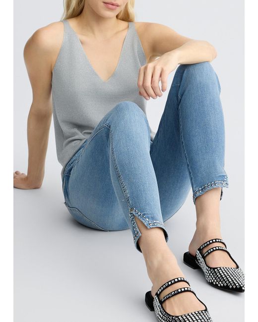 Liu Jo Jeans Skinny Con Borchie di Liu Jo in Blue