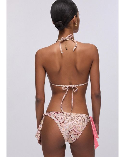 Top De Bikini Triangular Estampado Liu Jo de color Brown