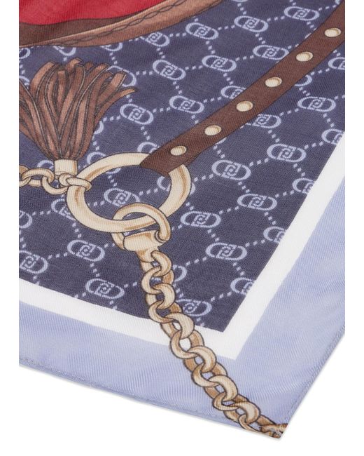 Liu Jo Foulard Con Stampa di Liu Jo in Blue