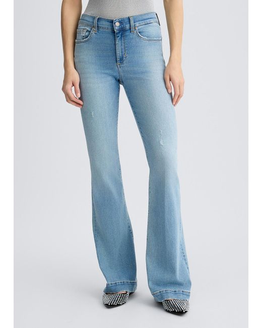 Liu Jo Jeans Flare A Vita Alta di Liu Jo in Blue