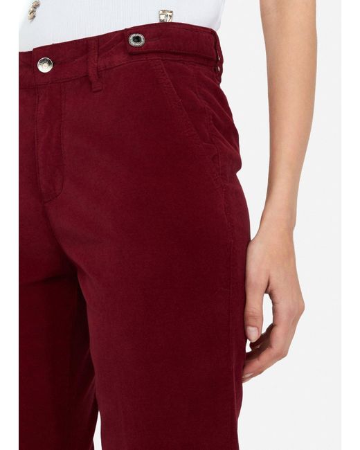 Liu Jo Red Liu Jo Bootcut-Hose Aus Samt