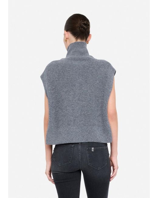 Liu Jo Gilet 100% Lana Con Ricami Gioiello di Liu Jo in Blue