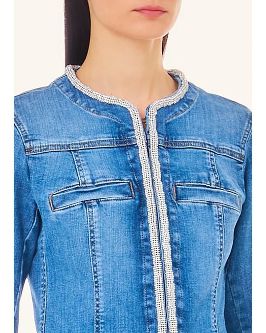 Liu Jo Blue Liu Jo Jeansjacke Mit Strass