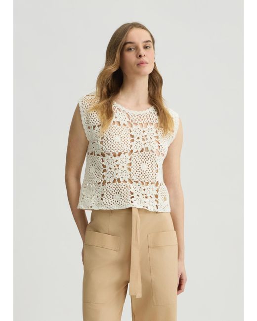 Liu Jo Top In Maglia Crochet di Liu Jo in Natural