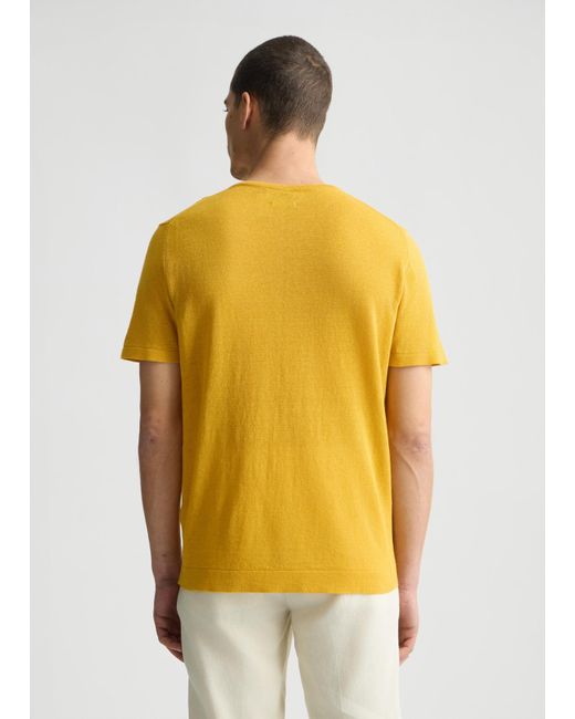 Liu Jo T-shirt In Lino E Cotone di Liu Jo in Yellow da Uomo