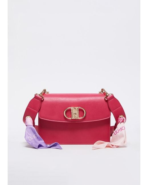 Liu Jo Borsa A Spalla Con Foulard di Liu Jo in Red
