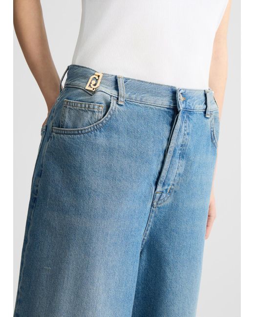 Liu Jo Bermuda In Denim di Liu Jo in Blue