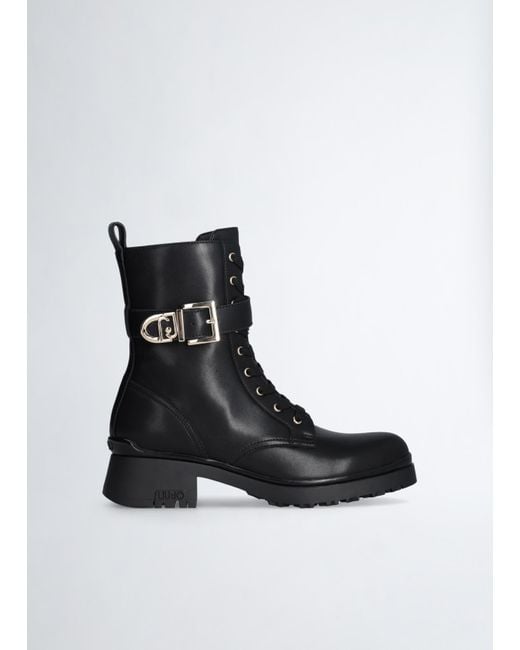 Liu Jo Rangers En Cuir Véritable Liu Jo en coloris Black