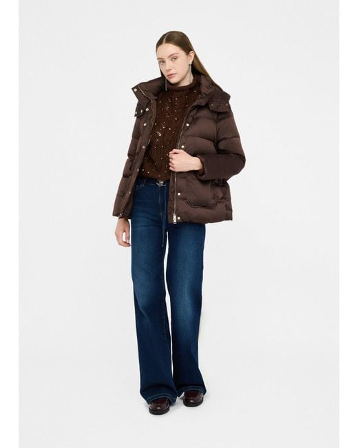 Liu Jo Brown Liu Jo Daunenjacke Mit Kapuze