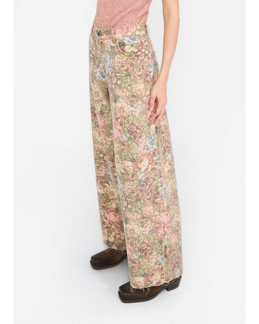 Liu Jo Pantaloni Flare Con Stampa di Liu Jo in Natural