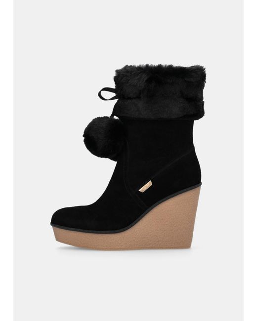 Liu Jo Bottines À Talons Compensés Avec Pompon Liu Jo en coloris Black
