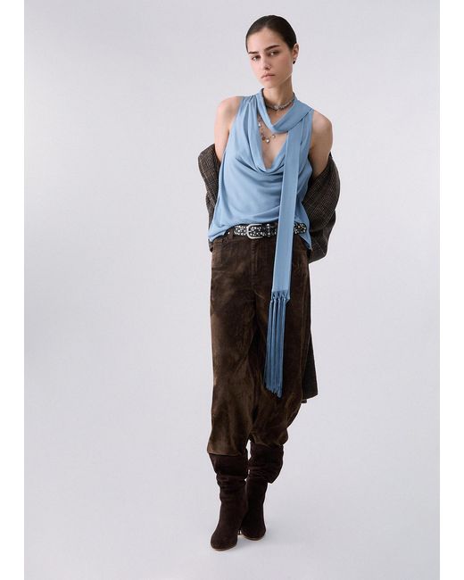 Top Con Bufanda Liu Jo de color Blue