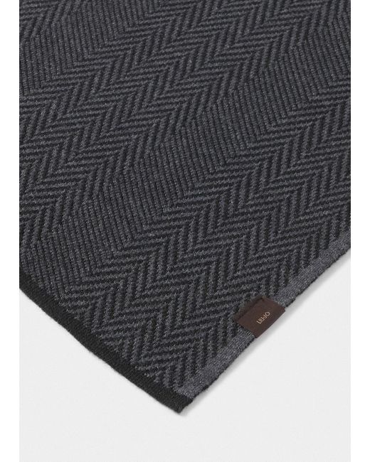 Liu Jo Liu Jo Chevron-Schal Aus Wolle in Black für Herren
