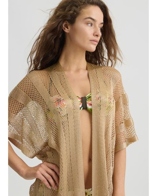 Liu Jo Poncho Lurex di Liu Jo in Natural
