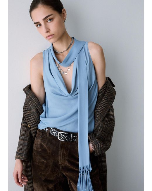 Top Con Bufanda Liu Jo de color Blue