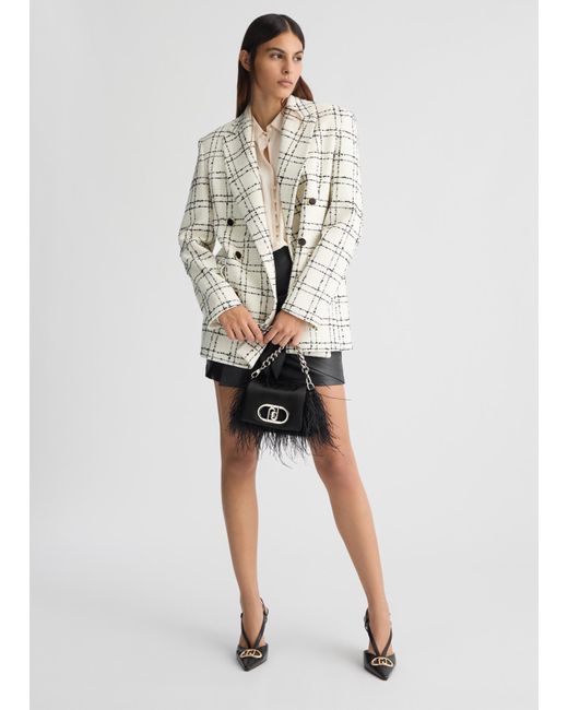 Liu Jo Blazer Bianco A Quadri di Liu Jo in White
