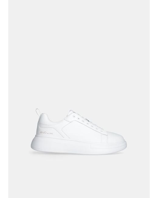 Liu Jo Liu Jo Plateau-Sneaker Aus Leder in White für Herren