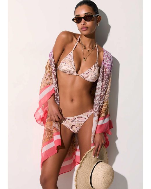 Top De Bikini Triangular Estampado Liu Jo de color Brown