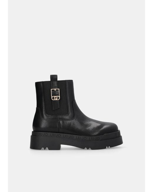 Liu Jo Bottines À Plateforme En Cuir Liu Jo en coloris Black