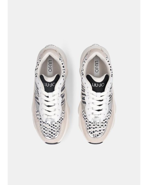 Liu Jo Chuncky Sneakers Animalier di Liu Jo in White