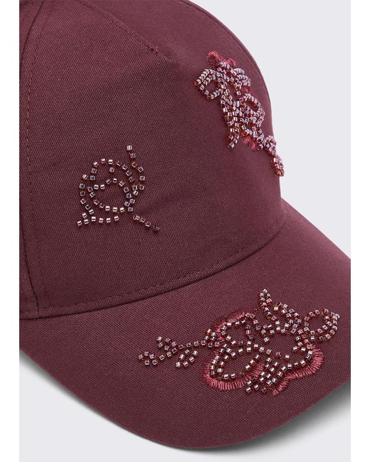 Liu Jo Purple Bestickte Baseballkappe
