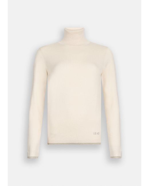 Liu Jo Natural Liu Jo Rollkragenpullover Mit Details Aus Lurex