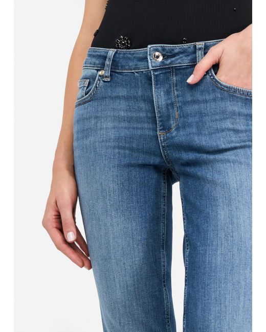 Liu Jo Jeans Skinny Con Risvolto di Liu Jo in Blue