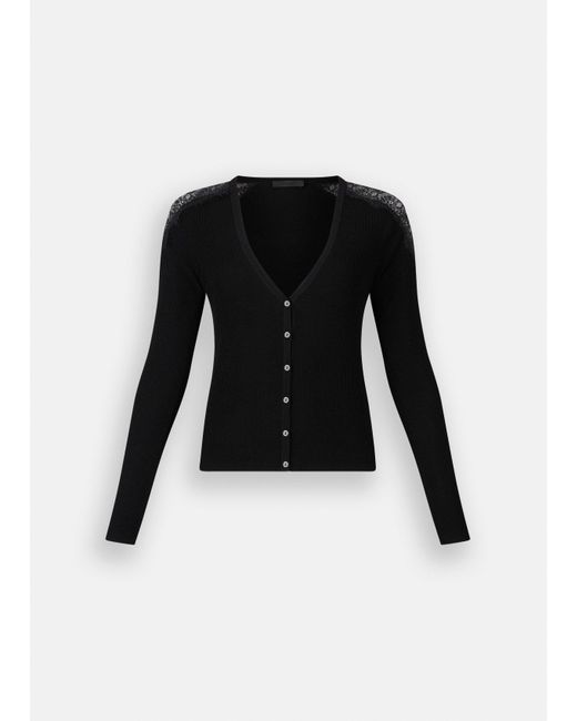 Liu Jo Black Liu Jo Cardigan Mit Spitze