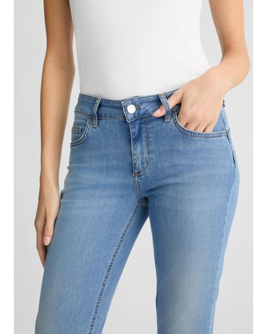 Liu Jo Pantalon Skinny Cropped Avec Revers Bandana Liu Jo en coloris Blue