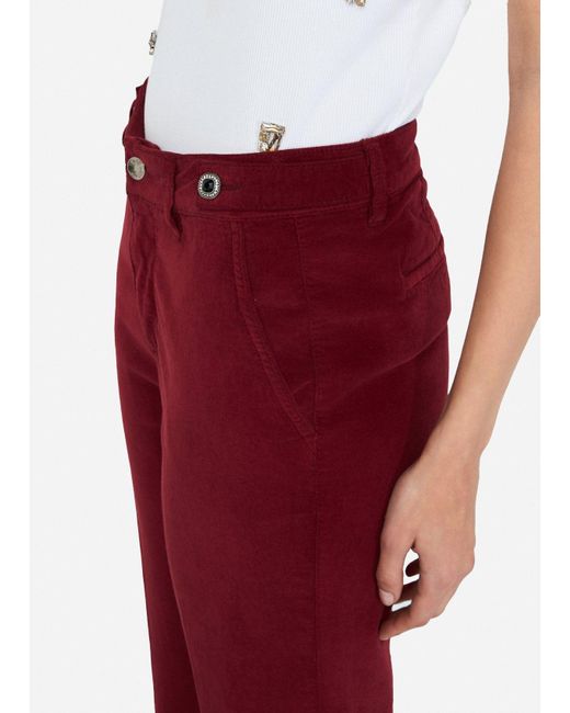 Liu Jo Red Liu Jo Bootcut-Hose Aus Samt