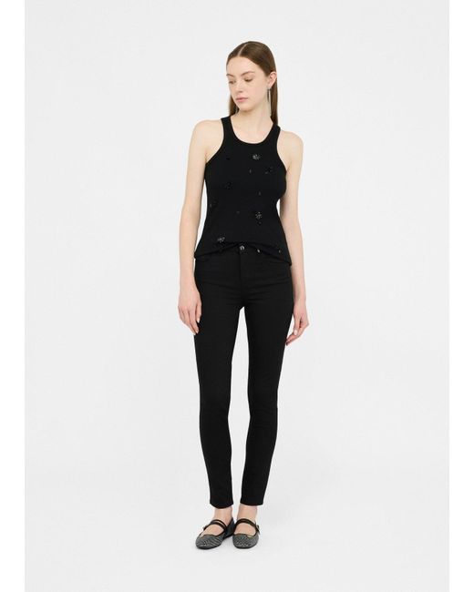 Liu Jo Black Liu Jo Skinny-Hose Mit Schmucksteinen