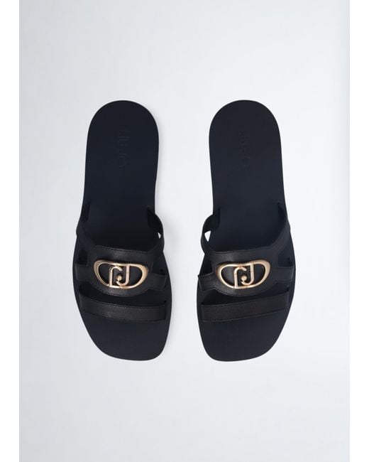 Liu Jo White Liu Jo Pantolette Mit Logo