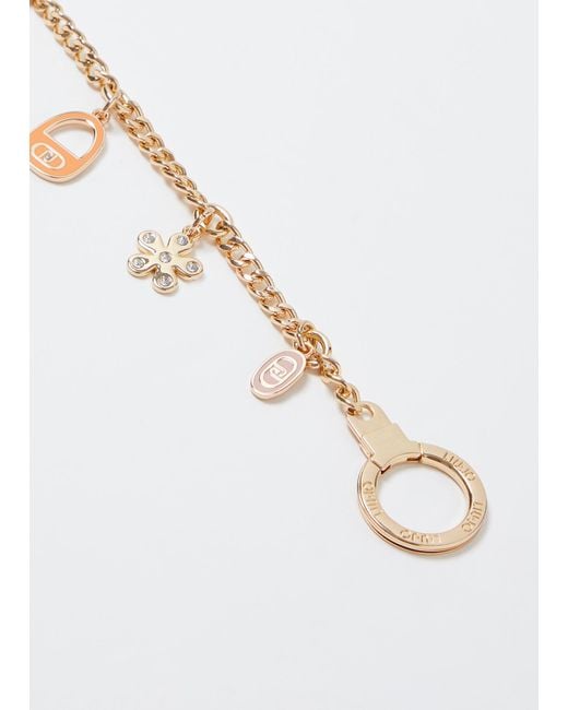 Liu Jo Portachiavi A Catena Con Charms di Liu Jo in White