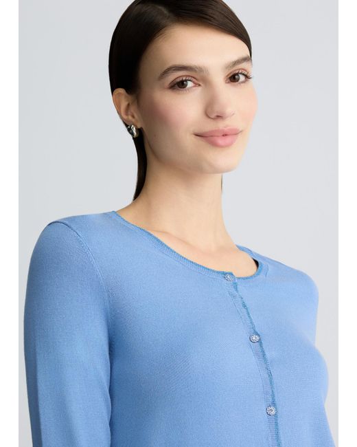 Liu Jo Cardigan Con Bottoni Gioiello di Liu Jo in Blue