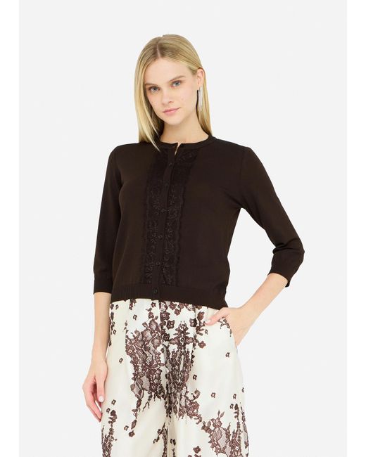 Liu Jo Multicolor Liu Jo Cardigan Mit Spitzendetails