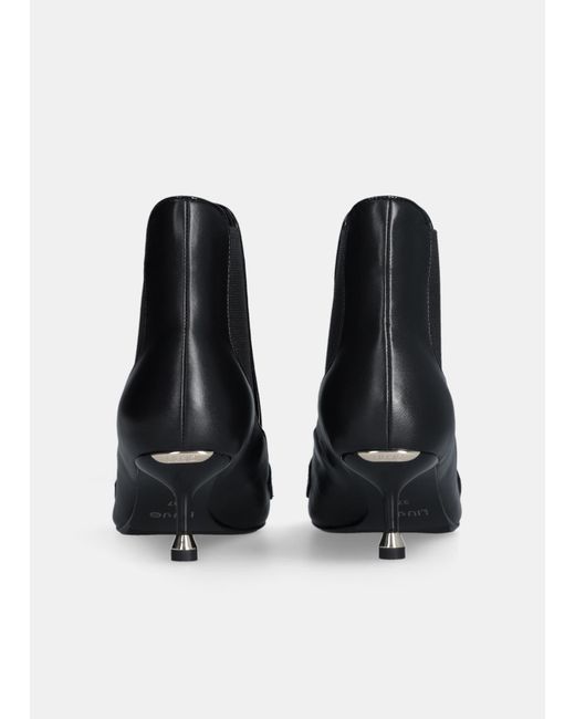 Liu Jo Bottines En Cuir À Talon Bas Liu Jo en coloris Black