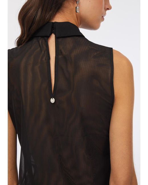 Liu Jo Top En Tulle Avec Strass Liu Jo en coloris Black